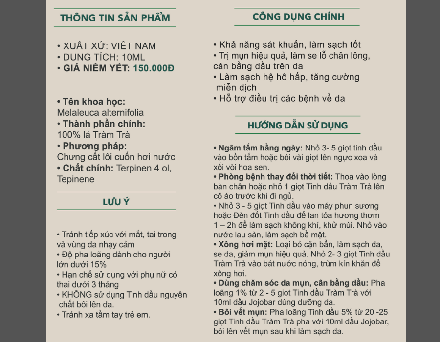  tinh dầu tràm trà