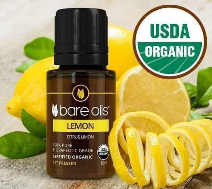 [TINH DẦU CHANH NHẬP KHẨU MỸ ] - Tinh dầu hữu cơ YOR Health-Bare Oils- Lemon